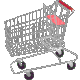 Shopping Cart, filling with Grocery Bags